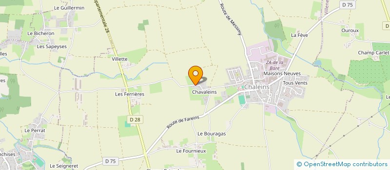 localisation de l'entreprise SCI 3L  CHALEINS