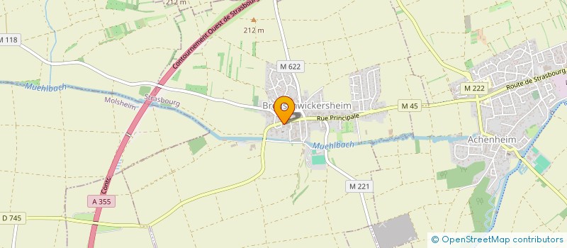 localisation de l'entreprise SCI 3M  BREUSCHWICKERSHEIM