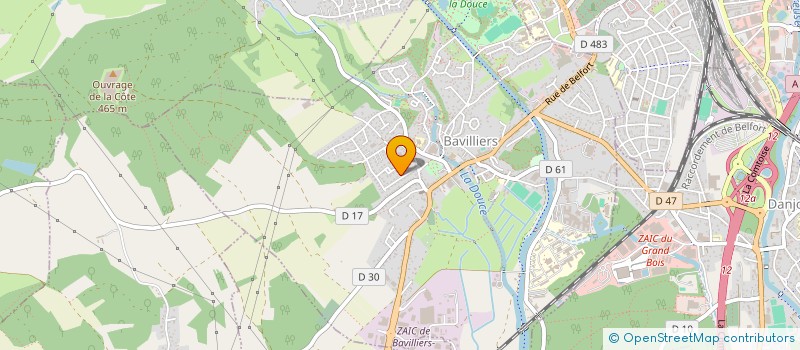 localisation de l'entreprise SCI 3MBEA à BAVILLIERS