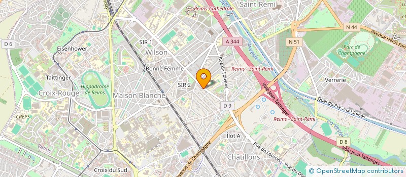 localisation de l'entreprise SCI 3MJTL  REIMS