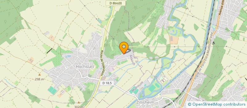 localisation de l'entreprise SCI 3P  ZILLISHEIM