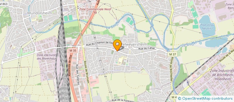 localisation de l'entreprise SCI 3S IMMO  SOUFFELWEYERSHEIM