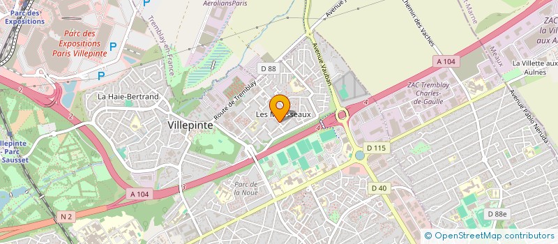 localisation de l'entreprise SCI 4 AB à VILLEPINTE