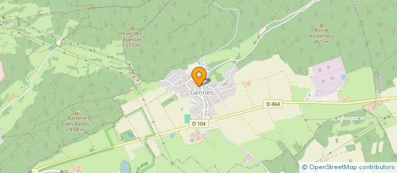 localisation de l'entreprise SCI 4 AS  GENNES