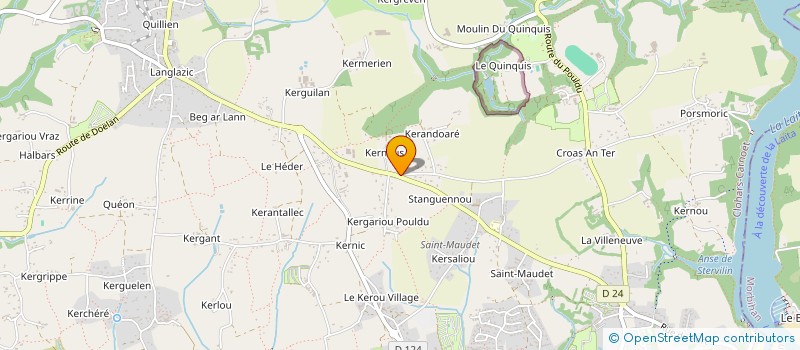 localisation de l'entreprise SCI 4 K  CLOHARS-CARNOET