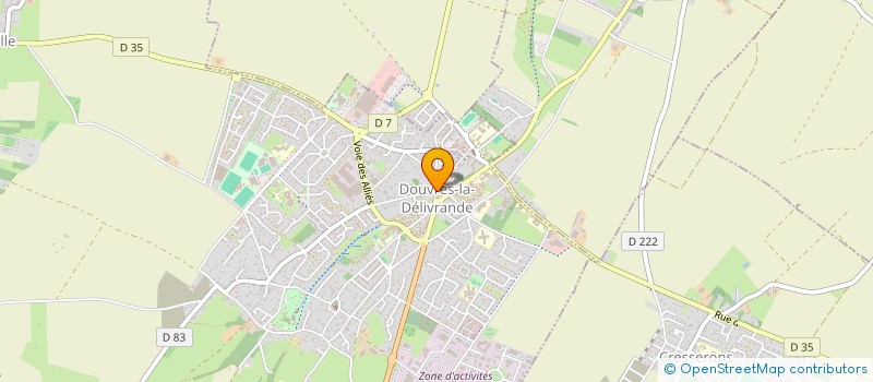 localisation de l'entreprise SCI 4 R GENERAL LECLERC  DOUVRES-LA-DELIVRANDE