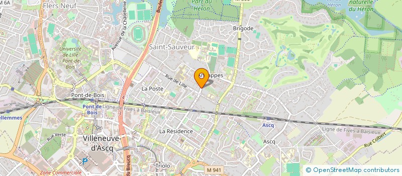 localisation de l'entreprise SCI 4 RUE DE LA STATION à VILLENEUVE-D'ASCQ