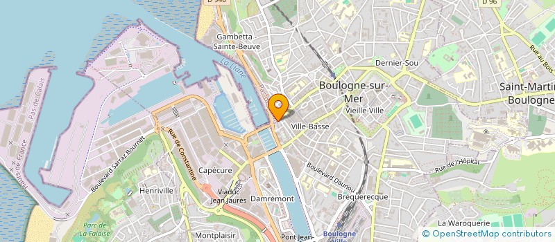 localisation de l'entreprise SCI 4 RUE FAIDHERBE à BOULOGNE-SUR-MER