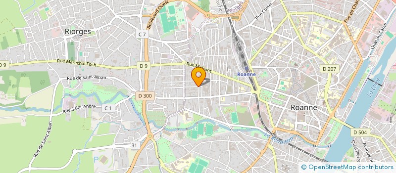 localisation de l'entreprise SCI 4 RUE PASTEUR  ROANNE