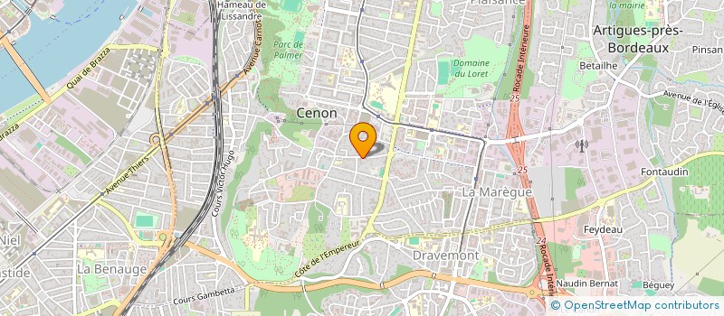 localisation de l'entreprise SCI 4 U  CENON