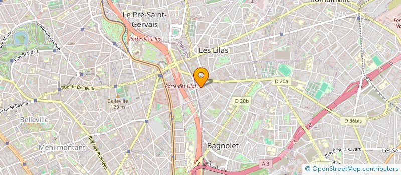 localisation de l'entreprise SCI 40 LOUIS BLANC à LES LILAS