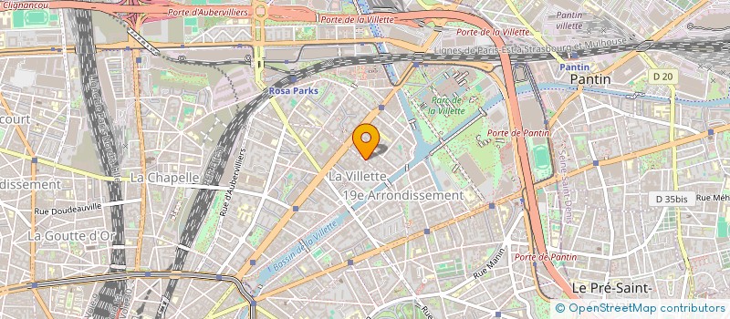 localisation de l'entreprise SCI 40 RUE DE L'OURCQ  PARIS