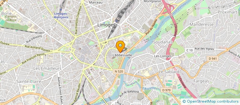 localisation de l'entreprise SCI 41 R DU PONT SAINT ETIENNE à LIMOGES