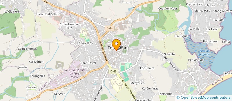 localisation de l'entreprise SCI 41 RUE DE KEROURGUE  FOUESNANT