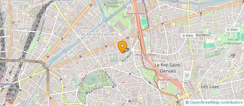 localisation de l'entreprise SCI 42 RUE MANIN  PARIS