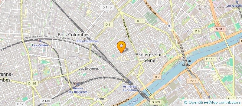 localisation de l'entreprise SCI 43 KER CHIRON à ASNIERES-SUR-SEINE