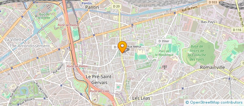 localisation de l'entreprise SCI 44LOUVIERS à PANTIN