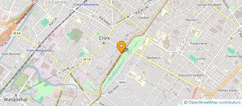 localisation de l'entreprise SCI 46 AVENUE JEAN JAURES  ROUBAIX