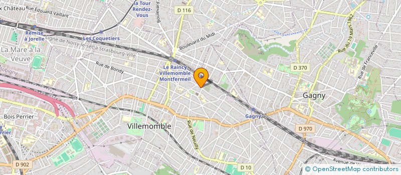 localisation de l'entreprise SCI 46 BIS RAINCY à VILLEMOMBLE