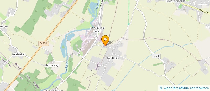 localisation de l'entreprise SCI 46 GRANDE RUE A HOUDAN  BAZOCHES-SUR-GUYONNE