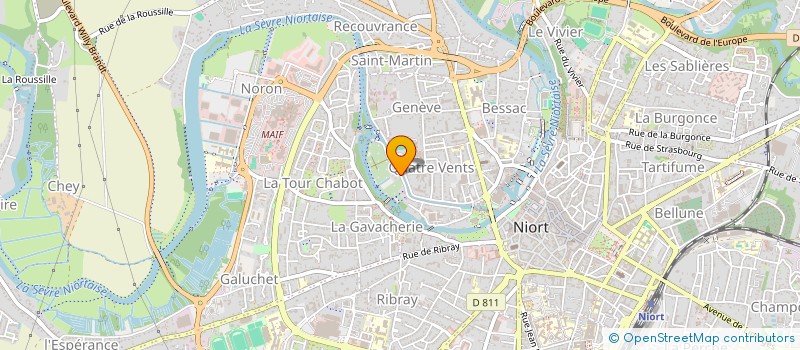 localisation de l'entreprise SCI 48 QUAI DE BELLE ILE  NIORT