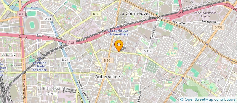 localisation de l'entreprise SCI 49 CREVECOEUR à LA COURNEUVE