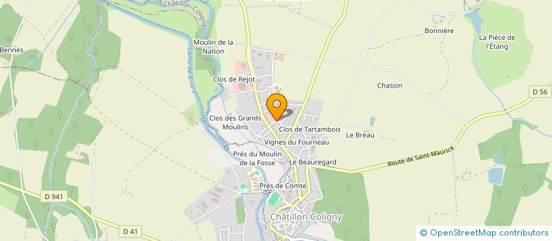 localisation de l'entreprise SCI 49 RUE DE PARIS à CHATILLON-COLIGNY