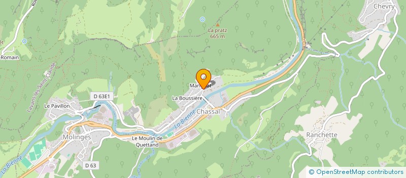 localisation de l'entreprise SCI 4CT  CHASSAL-MOLINGES