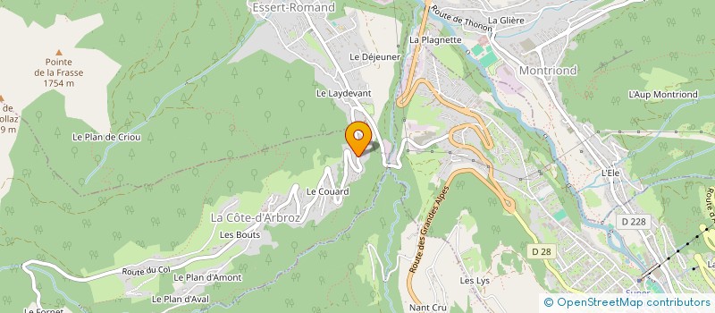localisation de l'entreprise SCI 4FDS à LA COTE-D'ARBROZ