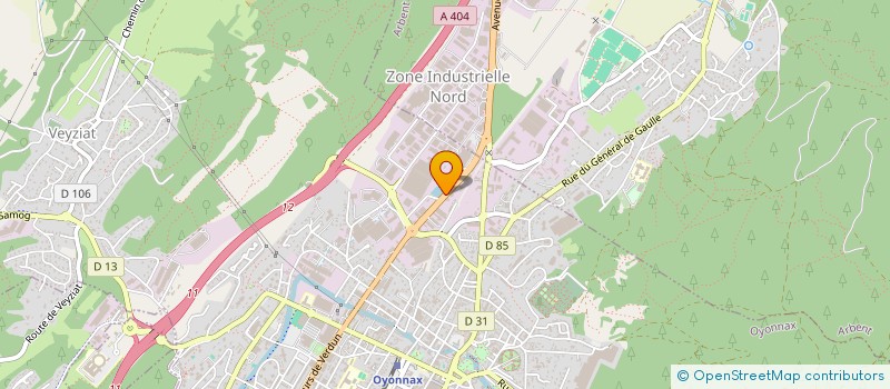 localisation de l'entreprise SCI 4G à OYONNAX