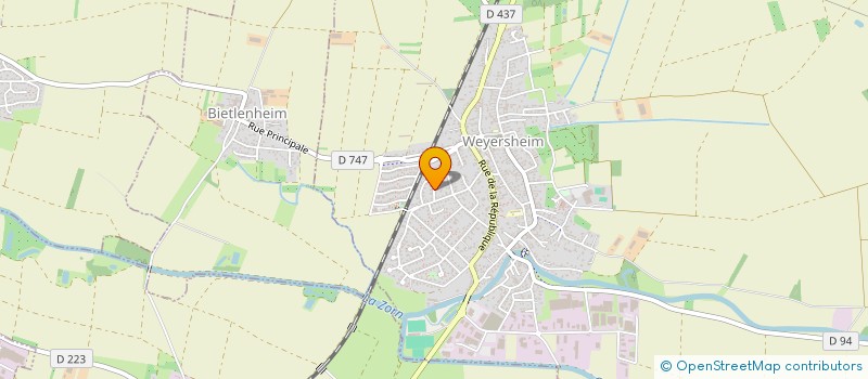 localisation de l'entreprise SCI 4H  WEYERSHEIM