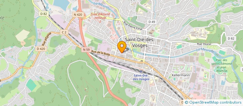 localisation de l'entreprise SCI 4J à SAINT-DIE-DES-VOSGES