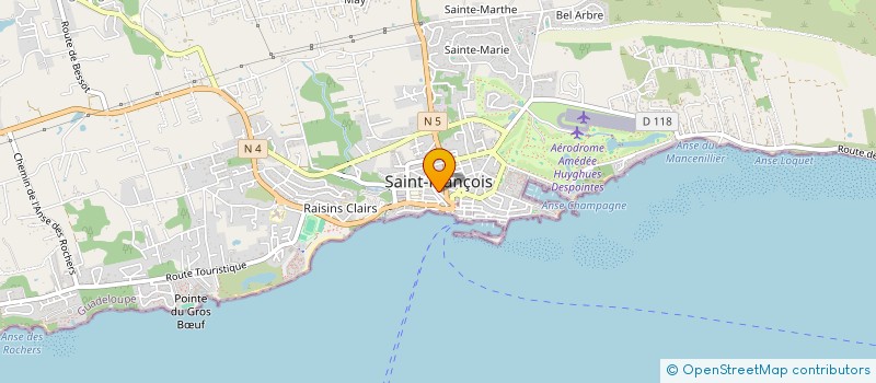 localisation de l'entreprise SCI 4M'S à SAINT-FRANCOIS