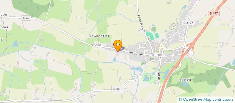 localisation de l'entreprise SCI 4R PATRIMOINE  GUIGNEN