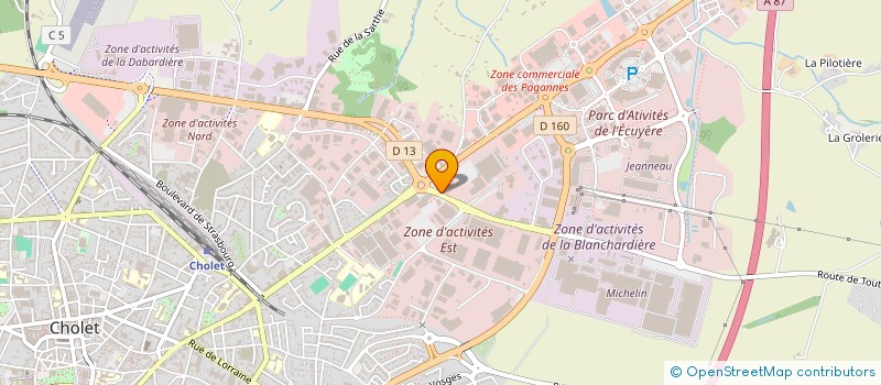 localisation de l'entreprise SCI 5 BD DU POITOU à CHOLET