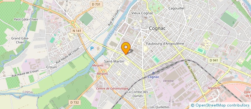 localisation de l'entreprise SCI 5 R à COGNAC