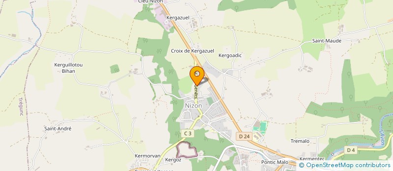 localisation de l'entreprise SCI 50 RUE EMILE BERNARD  PONT-AVEN