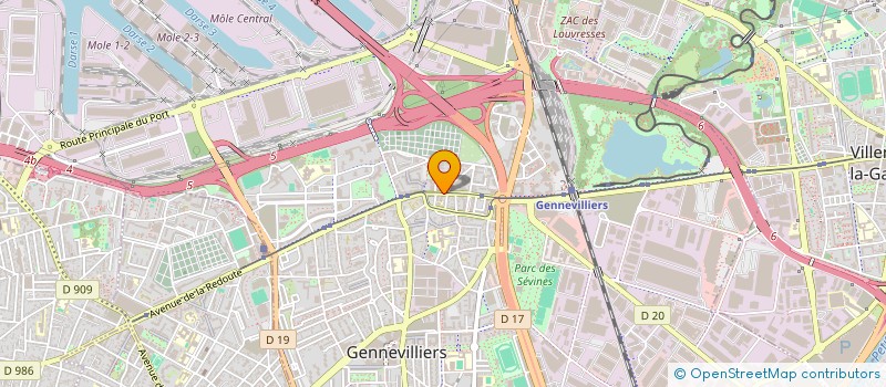 localisation de l'entreprise SCI 55 57 RUE PIERRE TIMBAUD à GENNEVILLIERS