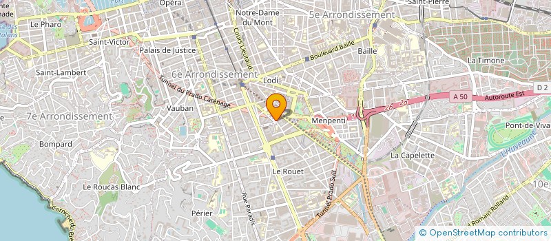 localisation de l'entreprise SCI 55 RUE DU ROUET à MARSEILLE
