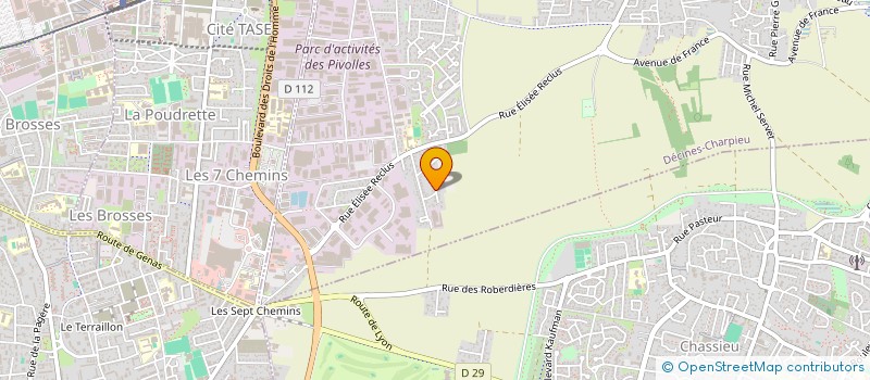 localisation de l'entreprise SCI 56 FLORIAN  DECINES-CHARPIEU