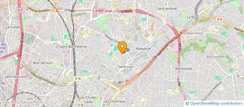 localisation de l'entreprise SCI 56 PELLETAN à MARSEILLE