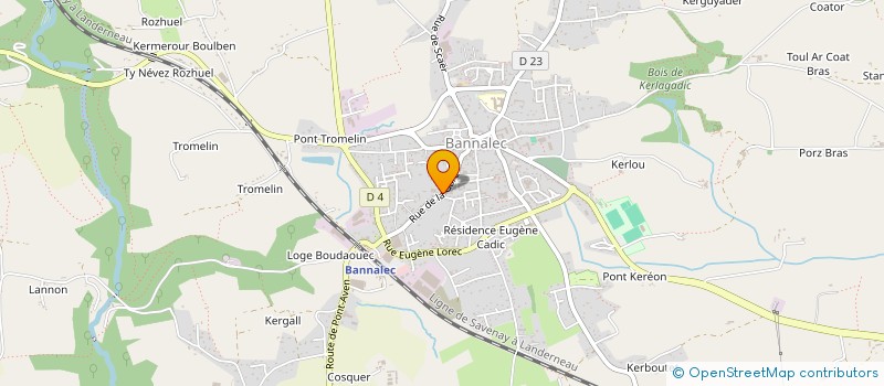 localisation de l'entreprise SCI 56 RUE DE LA GARE  BANNALEC