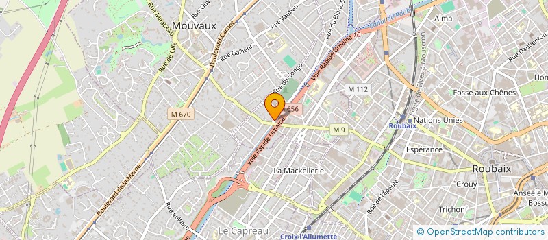 localisation de l'entreprise SCI 564 RUE DU BLANC SEAU  TOURCOING