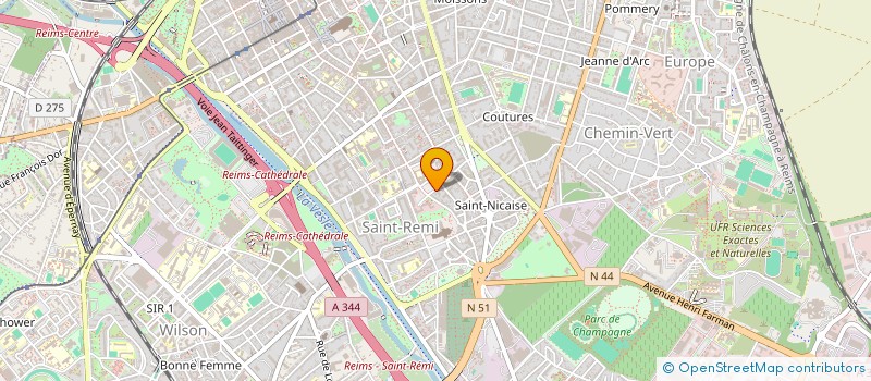 localisation de l'entreprise SCI 58 RUE BOURBON  REIMS