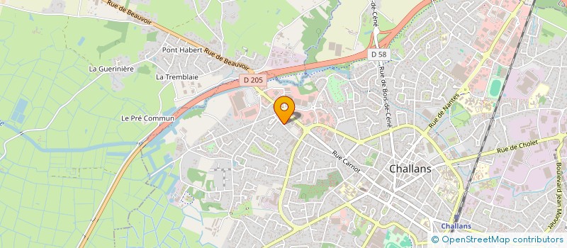 localisation de l'entreprise SCI 58 RUE CAVOLEAU à CHALLANS