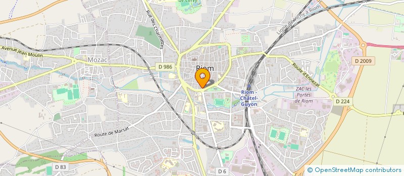 localisation de l'entreprise SCI 58TER RUE DU COMMERCE  RIOM