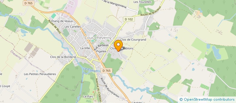 localisation de l'entreprise SCI 5GC  COUR-CHEVERNY