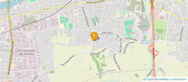 localisation de l'entreprise SCI 5GT  DECINES-CHARPIEU