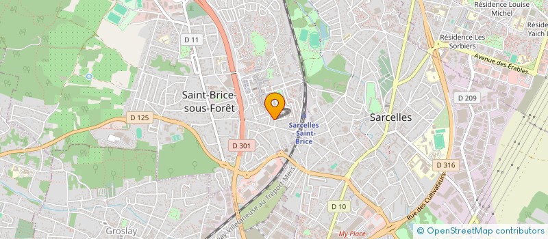 localisation de l'entreprise SCI 5M à ST BRICE SOUS FORET