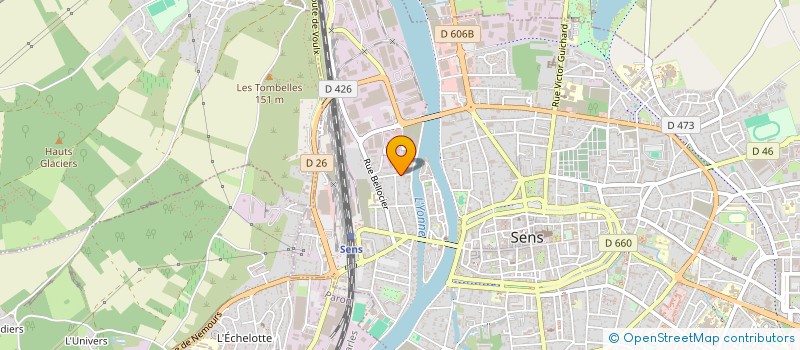 localisation de l'entreprise SCI 5RCDM  SENS